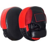 Round Red And White Leather Focus Mitts