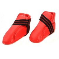 Red Artificial Leather Boxing Karate MMA Training Shoes