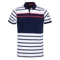 Black Stripped Short Sleeve Polo Shirt