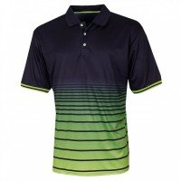 Stripped Custom Printed Short Sleeve Polo Shirt