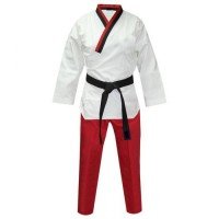 White And Red Taekwondo Uniform