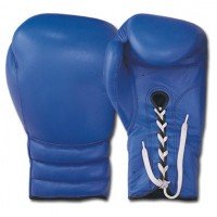 Blue Leather Boxing Gloves