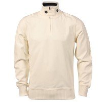 Half Zip Mock Neck Cotton Fleece Sweatshirt