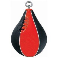 Red And Black Boxing Leather Speed Bag