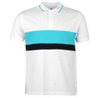 White Stripped Short Sleeve Polo Shirt