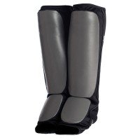 Grey Multi Sports Training Leather Shin Guards