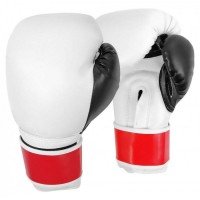 White Leather Boxing Gloves