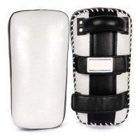 Black And White Leather Kickboxing Thai Pads Kicking Shield