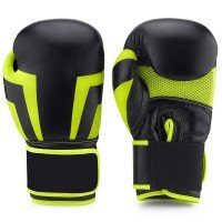 Hi Viz Custom Printed Leather Boxing Gloves