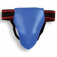 Blue Boxing Leather Groin Guard