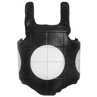 Black Artificial Leather Multi Sports Training Chest Protector