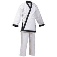White With Black Trim Taekwondo Uniform