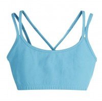 Women Blue Yoga Workout Sports Bra