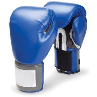 Blue Premium Leather Boxing Gloves