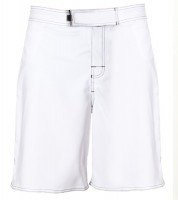 White Solid Color MMA Fight Short