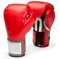 Red Premium Leather Boxing Gloves